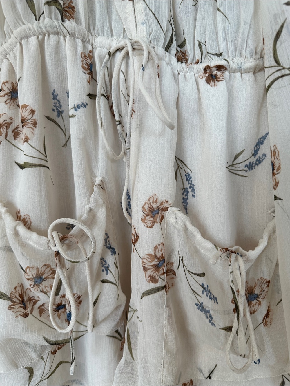 Sabo Floral Cream Boho Playsuit Romper - Picture 3 of 5
